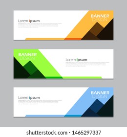Modern banner vector design for web templates.