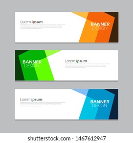 Modern banner vector design for web templates.