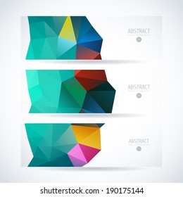 modern banner vector set with triangles line water prescription crowd colourful abstract background scene technology stack glass ripple cloud performance modern site marketing wave warm set concept cr