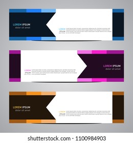 Modern banner vector template