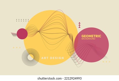 modern banner vector template. Business abstarct template. Geometric shapes, vector minimal modern design with retro color