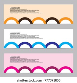 Modern banner with wave circles