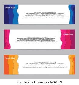 Modern banner waves template 
