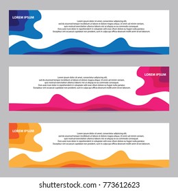 Modern banner waves template 