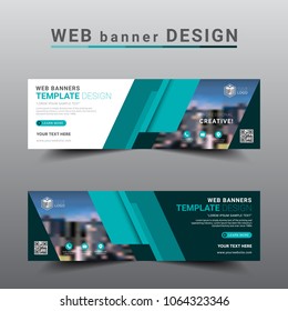 Moderne Banner-Webvorlage. Abstrakter Hintergrund der Werbeausstellung, Flaches Vektorgrafik-Rechteck im Vektorgrafik-Format.
