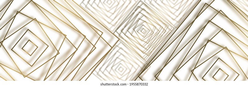 modern banner with yellow squares and shadow. vector illustration. pattern from squares. suitable for wallpaper
