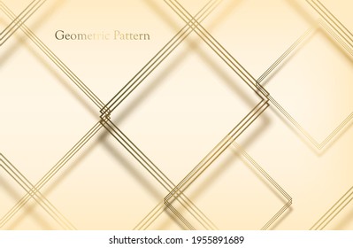 modern banner with yellow squares and shadow. vector illustration. pattern from squares. suitable for wallpaper