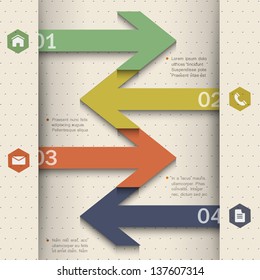 Modern banner-arrow design for website templates,infographics or design graphic for business. Vector EPS10