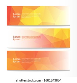 Modern banners background set. Vector abstract geometric design web template.

