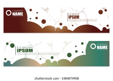 Modern banners with luxurious marble textures