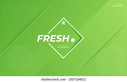 Modern banners templates with fresh expressions in green