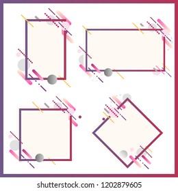Modern banners in various shapes set illustration
