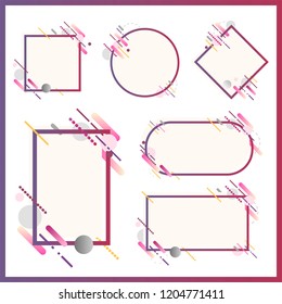 Banners modernos de varias formas ilustran