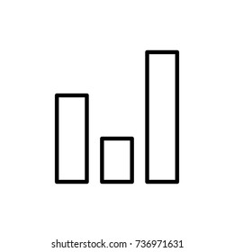 Modern bar chart line icon. Premium pictogram isolated on a white background. Vector illustration. Stroke high quality symbol. Bar chart icon in modern line style.