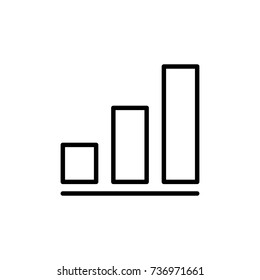 Modern bar chart line icon. Premium pictogram isolated on a white background. Vector illustration. Stroke high quality symbol. Bar chart icon in modern line style.