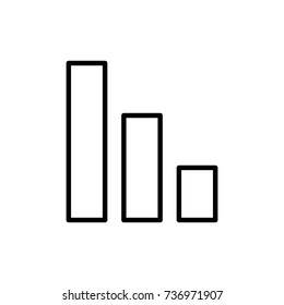 Modern bar chart line icon. Premium pictogram isolated on a white background. Vector illustration. Stroke high quality symbol. Bar chart icon in modern line style.