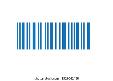 Modern bar code icon (blue icon vector)