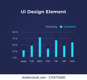 Modern Bar Graph Ui Element Data Stock Vector (Royalty Free) 1754732681 ...