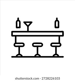 Modern Bar Icon Set Design