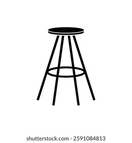 Modern bar stool vector icon design on a white background