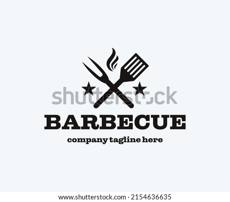 Modern Barbecue Logo Design. BBQ, Bar, and Grill Logo Design Template.