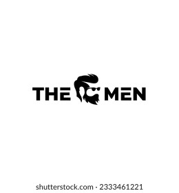 modern barber man logo design. elegant, modern and clean, representing gentleman, metropolis, professionalism and dedication
