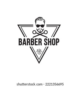 Plantilla de logotipo de Barber Shop Vector moderna