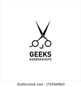 modern barbershop logo design template