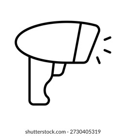 Modern barcode scanner icon with clean lines and bright lighting.