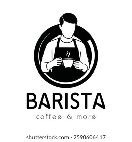 A modern barista coffee logo