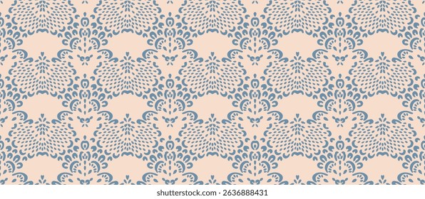 Modern baroque pattern. Damask style wallpaper. Vintage vintage fabric. Seamless vector paisley pattern. Border with ethnic embroidery. Indonesia, India and Asian geometric ethnic oriental border.