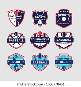 Modern Baseball Badge logo Design template