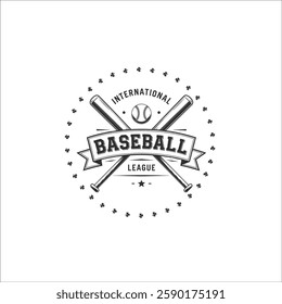 Modern Baseball Emblem Logo with Laurel Wreath  Bats
Sleek Baseball Tournament Emblem with Realistic Details
Vintage Baseball League Logo  Classic Monochrome Design

