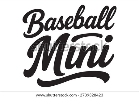 Modern Baseball Mini Logo Design Template
