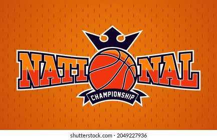 Modern Basketball logo design for professional championship