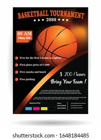 Modern basketball tournament posters, can be used for flayers, banners, brochures, and other designs.