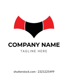 Diseño del logotipo del hombre de murciélago moderno