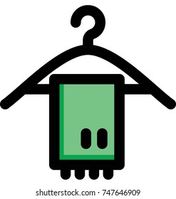 
Modern bath towel vector icon. baby cleaning hygiene service sign. Cartoon illustration of bathing accessories 
