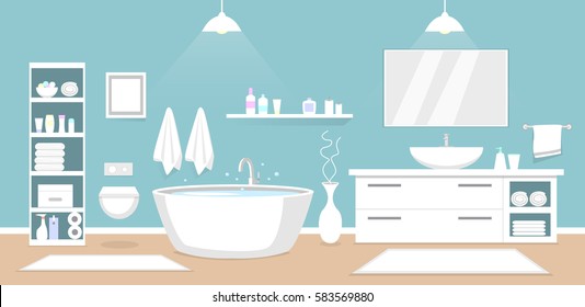 Modern bathroom interior