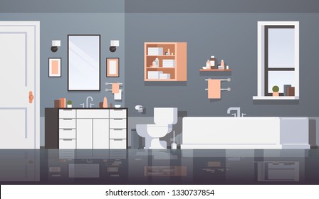 cuarto de baño moderno lavabo mesa con espejo y mobiliario de baño no hay personas ni baño vacío diseño interior plano horizontal