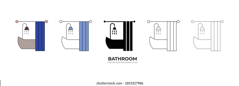 modern bathroom vector type icon