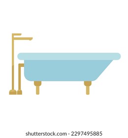 Modern bathtub on white background