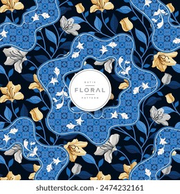 patrón floral de batik moderno 52