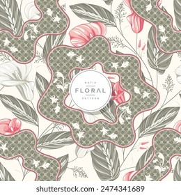 patrón de flores de batik moderno 100