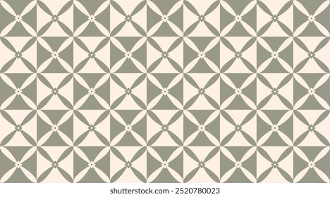 modern batik kawung pattern. Geometrical flowers.
