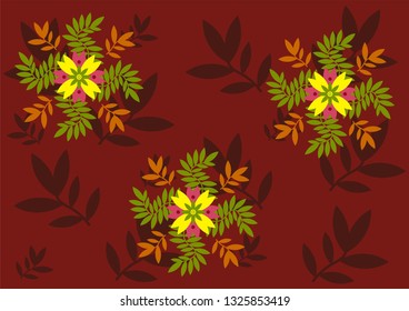 Modern batik motifs with various colors, simple, creative and amazing concept. - Vector.