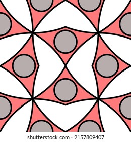 Modern batik ornament. Combine patterns and symmetrical images. Seamless.
