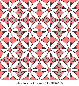 Ornamento de batik moderno. Combina patrones e imágenes simétricas. Sin inconveniente.