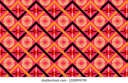 Modern Batik with Various Colors and Shapes