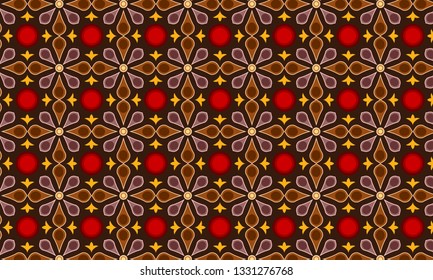 Modern Batik with Various Colors and Shapes